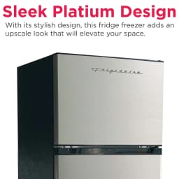 Frigidaire 7.5 Cu. ft. Retro Refrigerator, 21 in. Top-Freezer Fridge in Platinum, EFR749 - Thumbnail 6