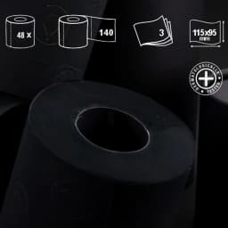 Renova Black Toilet Paper, 48 Rolls, 140 Sheets Per Roll - Thumbnail 2