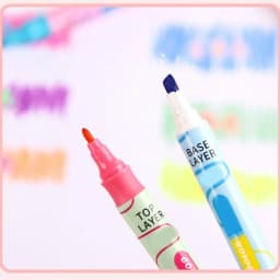 Preplabs 6-Pack Dual Tip Highlighters | Chisel and Fine Tip Color Changing Markers for Bullet Journaling - Thumbnail 5