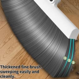 Michnild 3 in 1 Broom and Dustpan Set with Adjustable Push Broom Long Handle Floor Sweeping Outdoor Indoor Combo Home Kitchen - Thumbnail 8