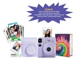 Fujifilm instax Mini SE Instant Camera Bundle with Case, 10 Pack Film, Album, and Frame Stickers, Lavender (Value Bundle) - Thumbnail 10