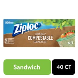 Ziploc® Compostable Sandwich Bags, Food Storage Zipper Bags, 40 Count - Thumbnail 1