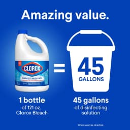Clorox Disinfecting Liquid Bleach Cleaner, Regular Scent, 121 fl oz - Thumbnail 9