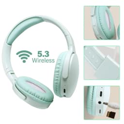KNACK- Wireless Bluetooth Headphones Super Bass Foldable Stereo Earphones Mic Headsets - Thumbnail 2