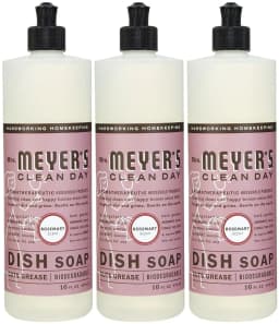 Mrs. Meyer's Clean Day Liquid Dish Soap, Rosemary, 16 Ounce Bottles, 3pk - Thumbnail 1