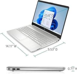 HP 15.6" Touchscreen Laptop, Intel Core i3-1215U Processor (6-Core, Up to 4.4 GHz), 8GB RAM, 256GB SSD - Thumbnail 3
