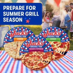 Jack's Frozen Meat Pizza, Pepperoni and Cheese, Original Thin Crust Pizza for Grilling, 14.3 oz (Frozen) - Thumbnail 5