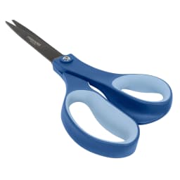 Fiskars Everyday Non-stick Steel Pointed Scissors, 4" Blades, Blue & Black, Ergonomic Softgrip Handles, Crafting Tape Scissors - Thumbnail 4
