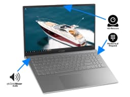 ASUS Vivobook Notebook, 15.6" FHD Display, AMD Ryzen 5 3500U Upto 3.7GHz, 8GB RAM, 128GB NVMe SSD, Vega 8, HDMI - Thumbnail 4