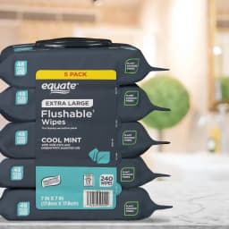 Equate Extra Large Flushable Wet Wipes, Mint, 240 Wipes (5 Pack) - Thumbnail 7