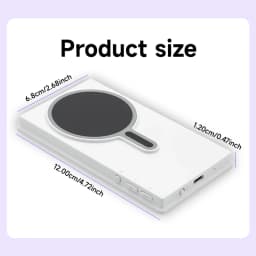 Vlog Selfie Monitor Screen Compatible with Phone, Magnetic Wireless Rear Camera Phone Monitor with 164FT Range, Live Streaming (Black) - Thumbnail 8