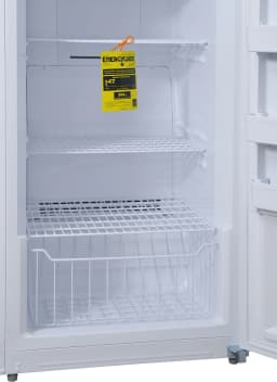 SMAD Convertible Single Door 13.8 Cu ft Upright Freezer Refrigerator with Rolling Wheels, White - Thumbnail 10