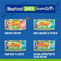 Purina Friskies Seafood Favorites Pate Wet Cat Food Variety Pack, 5.5 oz Cans (32 Pack) - Thumbnail 4