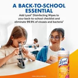 Lysol Disinfecting Wipes, All Purpose Cleaner, Multi Surface Antibacterial Cleaning Wipes, Cleaning Supplies, Lemon + Mango & Hibiscus + Crisp Linen - Thumbnail 7