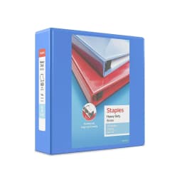 Staples Heavy Duty 3" 3-Ring View Binder Periwinkle (24694) 82665 - Thumbnail 1