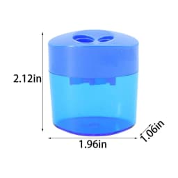 Small Pencil Sharpener, Pencil Sharpener, Handheld Pencil Sharpener, Portable Pencil Sharpener Manual Two-Hole Pencil Sharpener Stationery Plastic - Thumbnail 5
