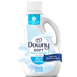 Downy Free & Gentle Fabric Softener, 77 fl oz, 105 Loads, Hypoallergenic - Thumbnail 1