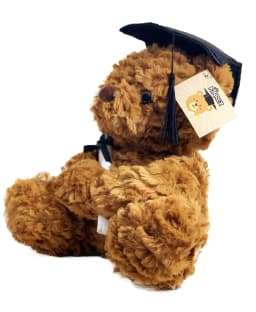 Graduation Plush Teddy Bear - Brown Stuffed Animal With Graduation Cap 11.81" / 30 Cm - Thumbnail 3