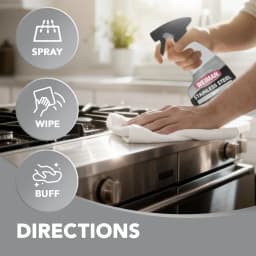 Weiman Stainless Steel Cleaner & Polish Trigger Spray, 12 fl oz - Thumbnail 10