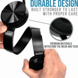 RHEA- New Barks Classroom Headphones W/ Mic – Sapphire, K-12 School Use, On-Ear Black - Thumbnail 6