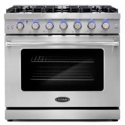 Cosmo 5 Piece Kitchen Appliance Package with 36" Freestanding Gas Range 36" Island Range Hood 24" Built-in Fully Integrated Dishwasher French Door - Thumbnail 16