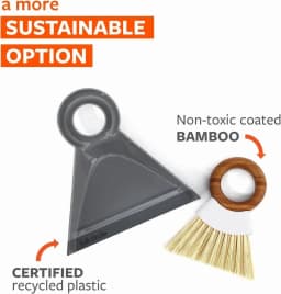 New Knack - Tiny Team Mini Compact Brush & Dustpan Set, Portable Handheld Broom For Home - Thumbnail 5