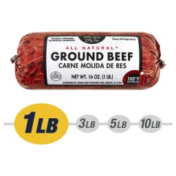 73% Lean / 27% Fat Ground Beef, 1 lb Roll, Fresh, All Natural* - Thumbnail 1