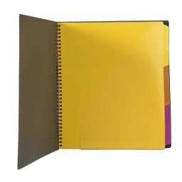 JAM Paper & Envelope Plastic Multi-Pocket Folder, 12 Pockets, Smoke Grey - Thumbnail 3