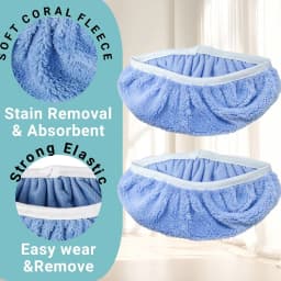 6Pcs Reusable Microfiber Mop Pads Compatible with SwifferSweeper Mop, Wet and Dry Flat mop Cover, Replacement Sweeping Mopping pad Refills - Thumbnail 4