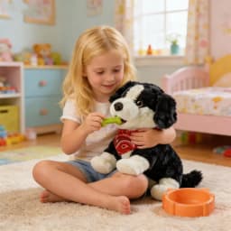Intelligent Ai Toy Dog - Electronic Plush Interactive Dog With Voice, Realistic Pet Design, Soft Plush Material - For Kids, Toddlers, Birthday Gifts - Thumbnail 1