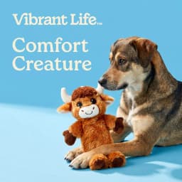 Vibrant Life Brown Longhorn Plush Dog Toy with Crinkle and Squeaker, Chew Level 2 - Thumbnail 4