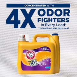 ARM & HAMMER Plus OxiClean with Odor Blasters Liquid Detergent, Fresh Burst, 158.6 fl oz, 122 Loads - Thumbnail 4