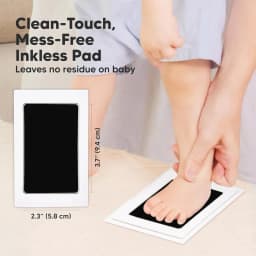Square Baby Footprint Kit Hand Footprint Kit Dog Paw Print Kit Clean Touch Ink Pad Inkless Hand and Footprint Kit Handprint Kit Baby Registry Search - Thumbnail 2