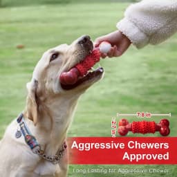 Dog Toys for Aggressive Chewers Bone Dog Toy Interactive Dog Toys for Large Dog Chew Toys for Aggressive Chewers,Dinosam Indestructible Dog Toy - Thumbnail 2