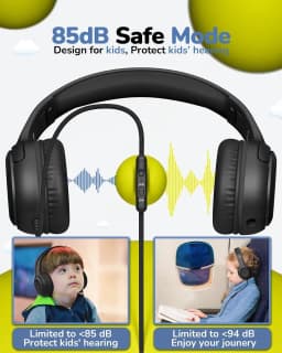 RHEA- Kids Headphones Wired Toddler Headphones With Microphone, Over-Ear Headphones, 8 - Thumbnail 3