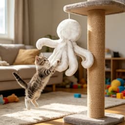 White Fluffy Dolls,Soft Cute Stuffed Animal Toys | Sofa Decoration Toy & Pet Interaction Toy for Anxiety Relief & Car Doll Decoration,Ideal Gifts - Thumbnail 8