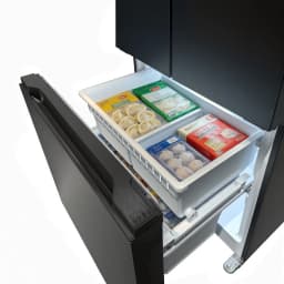 iceBlue 30" Black Stainless Steel French Door Refrigerator, Top Fridge and Drawer Freezer, 17.7 Cu. Ft - Thumbnail 11