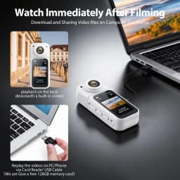 Mini Action Camera 64GB ,Thumb POV Portable Body Cam Wearable Video Recorder, Helmet Mount, Magnetic Sport DV for Cycling, Motorcycle ,Pet, Vlog - Thumbnail 10