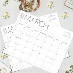 OuMuaMua Desk Calendar 2026-2027, 11 Months (Jul 2026-May 2027), 14" x 11" Desktop & Wall Calendar Thick Paper Monthly Planner for Home Office, Dorm - Thumbnail 6