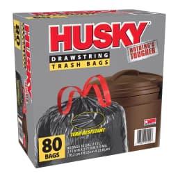 Husky Large Trash Bags, 30 Gallon, 80 Bags - Thumbnail 7
