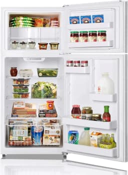 Smeta 18 Cu ft Refrigerator Top Freezer Thermostat Apartment Size Stainless Steel - Thumbnail 1
