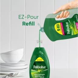 Palmolive Ultra Strength Liquid Dish Soap, Grease Cutting, 28 fl oz EZ-Pump, EZ-Clean Bottle - Thumbnail 6