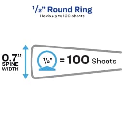 Avery Flexible Binder, 0.5 in. Ring, Blue (17670) - Thumbnail 3