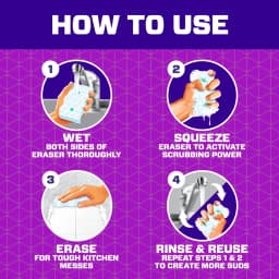 Mr. Clean Magic Eraser Sponge, Kitchen Grease, Unstopables Fresh, 3 Count - Thumbnail 7