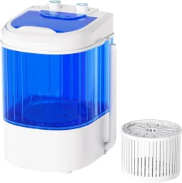 SUNCROWN Portable Washing Machine, 6.6 Lbs Compact Mini Portable Washer, Single Tub Semi-Automatic Laundry Washer Machine for Apartments, Dorms, RV - Thumbnail 1