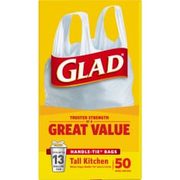 Glad Tall Handle-Tie Kitchen Trash Bags - 13 Gallon - 50 ct - Thumbnail 10