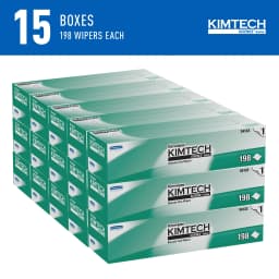 Kimtech Science Kimwipes Delicate Task Wipes (34133), Pop-Up Box, White (15 Boxes of 198 Sheets, 2,970 Sheet Total) - Thumbnail 2
