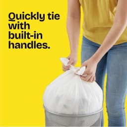 Glad Quick-Tie 4-Gallon Small Trash Bags, Gain Original Scent, 20 Bags, 2 Pack - Thumbnail 2