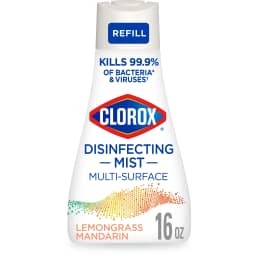 Clorox Disinfectant Mist Refill, Multi-Surface Spray, Lemongrass Mandarin, 16 fl oz - Thumbnail 1