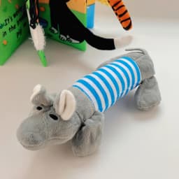 Vuszr 7.8" Gray Elephant Plush Sound Toy for Pets Dogs and Cats, Adorable and Durable - Thumbnail 3